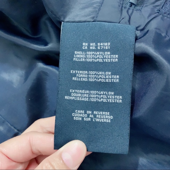 Tommy Hilfiger Navy Blue Quilted Coat Jacket S - Picture 10 of 11